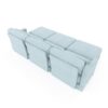 Ergonomic 3 Seater Sofa With Movable Ottomans And Lumbar Pillow Chenille - Sky Blue - Image 21