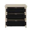 3 Drawer Buffet Sideboard With Adjustable Shelves, Storage Cabinet With Natural Seaweed Decor Doors For Living Room Kitchen Entryway - Natural - Image 15