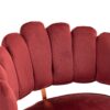 Velvet Home Office Desk Chair, Modern Cute Computer Chair With Swivel Wheels, Height Adjustable - Wine Red - Image 18