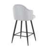Ahoy - Contemporary Fixed Height Counter Stool Square Black Footrest (Set of 2) - Black / Light Gray - Image 4