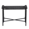 Handwoven Paper Rope Foot Rest Shoes Stools Ottomans For Entryway, Living Room, Bedroom & Office - Black - Image 12