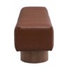 Upholstered Dining Bench For Dining Room, End Of Bed Entryway Bench Ottoman For Bedroom Living Room - Brown - Image 6