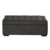 Convertible Ottoman Sleeper With Memory Mattress And Tufted Design, Folding Sofa Bed - Dark Gray Linen - Image 3