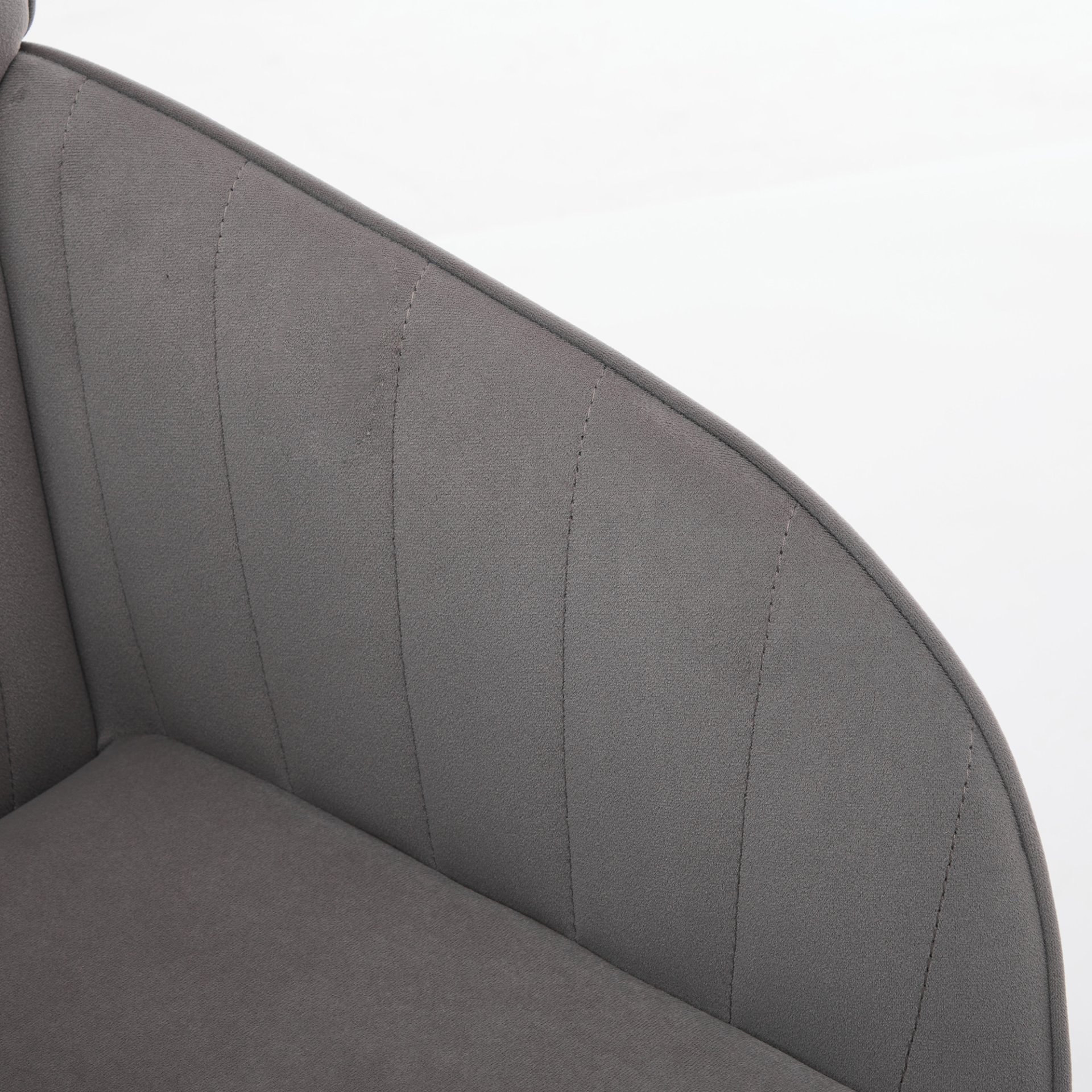 Adjustable Office Chair, Ergonomic Swivel Chair Velvet, Comfortable For Long Sitting - Gray - Image 14