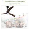 Ceiling Fan, Indoor Outdoor Ceiling Fan With Light With Remote Control, Noiseless Reversible Motor, 6 Speed, 3 Color, For Patio Living Room, Bedroom, Office, Indoor - Matte Black - Image 13