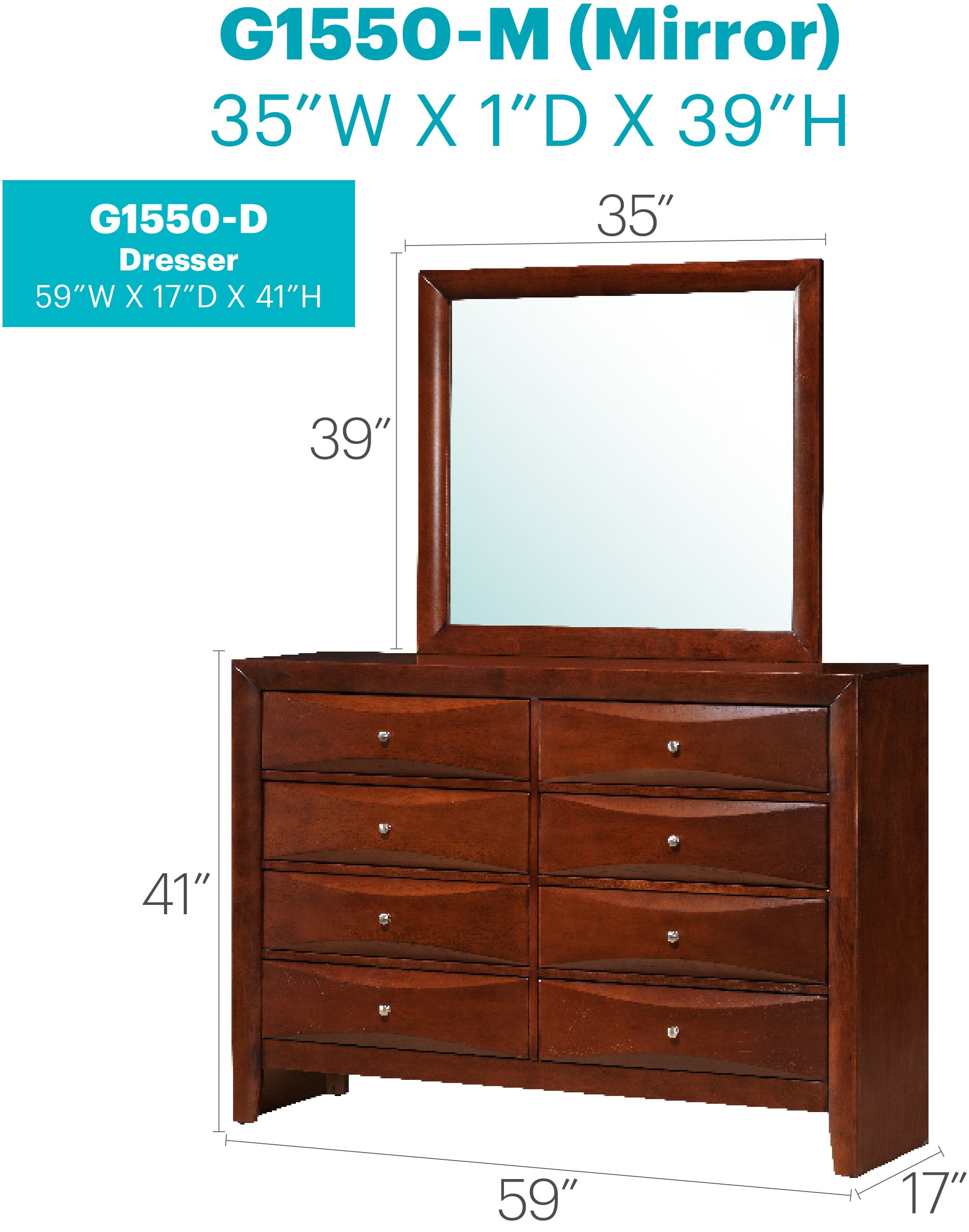 Marilla - Dresser - Cherry - Image 2