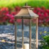 Candle Lantern Decorative, Hurricane Lantern Holder Decor For Indoor Outdoor, Home Garden Wedding - Ivory - Image 15