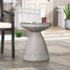 Outdoor Lightweight, Concrete Side Table - Natural - Image 2