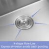 Premium 17" Undermount Sink 16 Gauge Stainless Steel Single Bowl - Black - Image 7