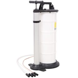 Manual Oil Extractor Pump 9L Capacity For Automotive Fluids - White / Black