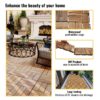 Interlocking Deck Tiles Checker Pattern 12" X 12" Acacia Hardwood Outdoor Flooring - Yellow - Image 6