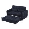 Loveseat Sofa Pull Out Sofa Bed Tufted Sleeper Sofa With An Adjustable Backrest, 3 USB Ports And 2 Lumbar Pillows For Living Room - Blue - Image 18