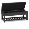 Cosmopolitan - Storage Ottoman Bench With Open Bottom - Distressed Black - Image 2