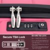 Hardshell Suitcase Spinner Wheels Pp Luggage Sets Lightweight Durable Suitcase With Tsa Lock, 3 Piece Set (20/24/28) - Rose - Image 6