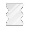 Wall Mirror Rectangular Mirror With 2 Wavy Sides Metal Framed Mirror Vanity Mirror Dressing Mirror, For Bathroom, Living Room, Bedroom Wall Decor - Black - Image 6