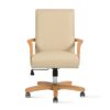 Dumont - Modern Farmhouse High Back Executive Home Office Chair - Neutral Cream Beige / Natural - Image 3