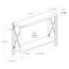 Modern Farmhouse X Entry Table With Lower Shelf - White Oak - Image 5