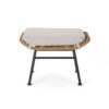 Outdoor Modern Boho Wicker Ottoman With Cushions (Set of 2) - Beige / Brown - Image 7