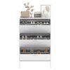 Modern Shoe Storage Cabinet With 3 Flip Drawers And Metal Frame For Entryway - Brushed Nickel - Image 16