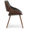 Malden - Bentwood Dining Chair With Wood Back - Distressed Brown - Image 3