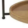Oval Coffee Table With Metal Legs - White / Natural - Image 4