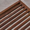 Intrinsic - Outdoor Dining Bench With Iron Legs And Slat Top - Dark Brown / White - Image 8