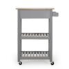 Tattnall - Kitchen Cart With Wheels - Gray - Image 11