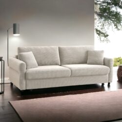 Haran - Pull Out Sleeper Sofa With Storage - Beige