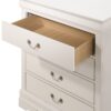 4 Drawer Chest Traditional Style - White - Image 6