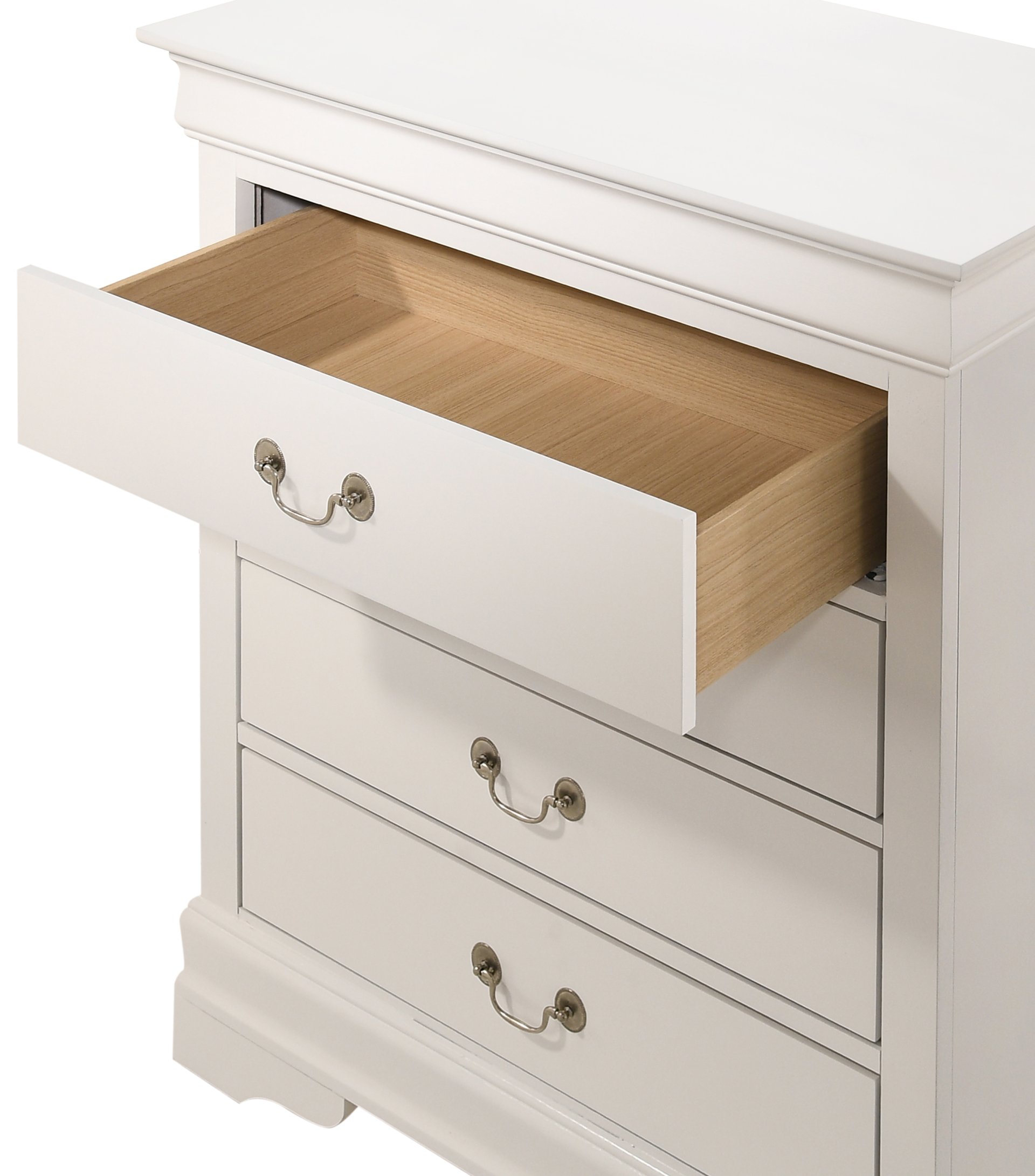 4 Drawer Chest Traditional Style - White - Image 6