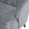 Modern Classic Shell Backed Loveseat - Gray - Image 9