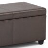 Avalon - Extra Large Storage Ottoman Bench - Distressed Brown - Image 7