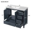 Bathroom Vanity With Sink Combo, Abundant Storage - Blue - Image 3