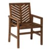 Modern 2 Piece Chevron Patio Chairs - Brown - Image 6
