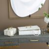Poppy Mirror With Metal Frame Contemporary Design Wall Decor For Bathroom, Entryway Wall Decor - Golden Black - Image 8