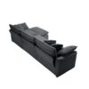Corduroy 3 Seater L Shaped Sofa With Ottoman Comfortable And Stylish For Small Living Rooms - Gray - Image 16