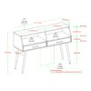 Contemporary 2 Drawer Angled Entry Table - Slate Gray - Image 6