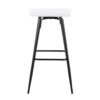 Ale - Contemporary Fixed Height Bar Stool (Set of 2) - White / Black - Image 5