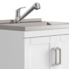 Kyle - Laundry Cabinet &Faucet And Stainless Steel Sink - White - Image 5