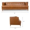 Mara - Tufted Sofa - Cognac / Tan - Image 13
