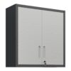 Metal Wall Mounted Tool Storage Cabinet With Locking Door, Adjustable Shelf, Metal - Silver - Image 4