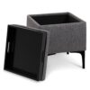 Natasha - Storage Ottoman With Tray - Gray - Image 3