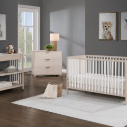 Pixie Finn - 3 In 1 Crib - Washed Natural / White
