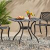 Arch Mesh Dining Table With Lightweight Frame - Black - Image 2