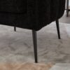 3 Piece Living Room Furniture Set Sofa & Armchairs - Black - Image 10