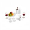 Luxury Natural Marble Dining Room Accessories Set, 10 Pieces, Elegant Natural Stone - White - Image 5