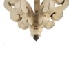 Farmhouse Chandeliar Distressed Pendant French Country Wood Chandelier For Living Room Foyer, Bulb Not Included - Antique Cream - Image 10