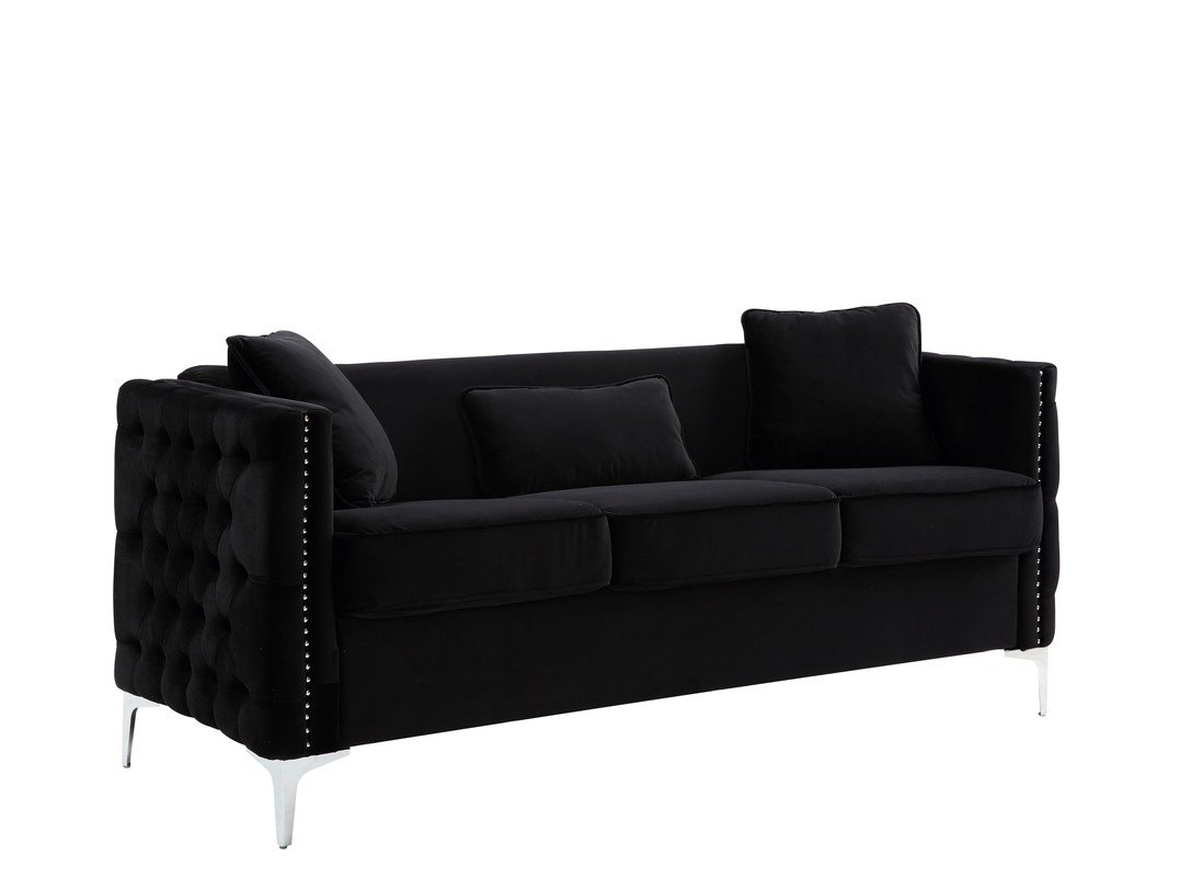 Bayberry - Sofa Loveseat Chair Living Room Set - Black - Image 2