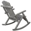 Wooden Porch Rocker Chair, Durable Wooden Porch Rocker Chair, Fir Log Rocking Chair, Patio Rockers For Outside, Garde - Light Gray - Image 4