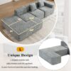 Sectional Sofa Full-Compressed Sofa Couch Free-Combined Sofa For Living Room - Gray - Image 7